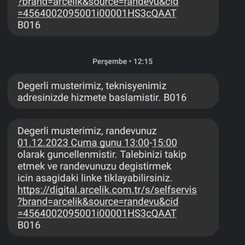 Arçelik Çamaşır Kurutma Makinesi Yetkili Servis Sorunu