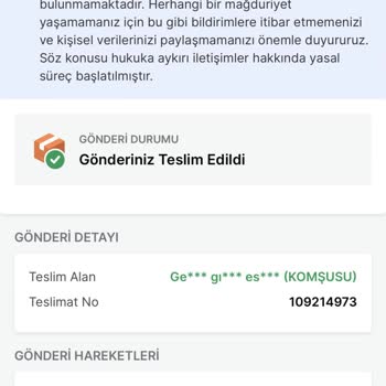 Trendyol Express Ürünümü Başkasına Teslim Etmiş
