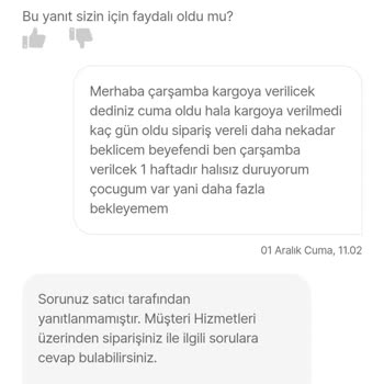 Hepsiburada Ürünlerim 10 Gün Oldu Kargoya Verilmedi