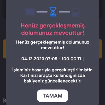 Kent Kartıma Bakiye Gelmedi