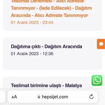 Hepsijet Teslimat Hayal Kırıklığı