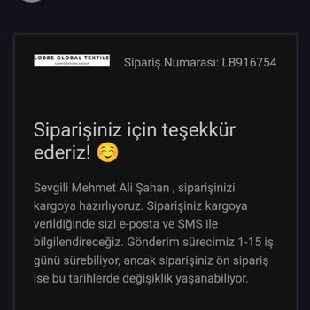 Lobbeco Siparişim Hala Kargolanmadı!