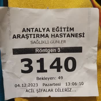 Antalya Eğitim Ve Araştırma Hastanesi Yeteriz Hizmet