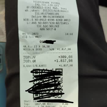 Shell İstasyonu Makine Eski Bahanesi İle Dolum Fazla Yapması