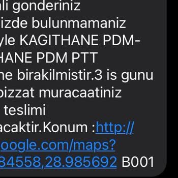 PTT Kargo Kağıthane PDM PTT