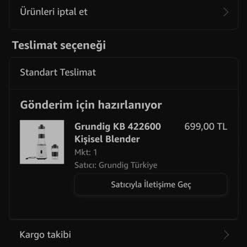 Grundig Satın Alınan Ürünü İptal Etmeleri