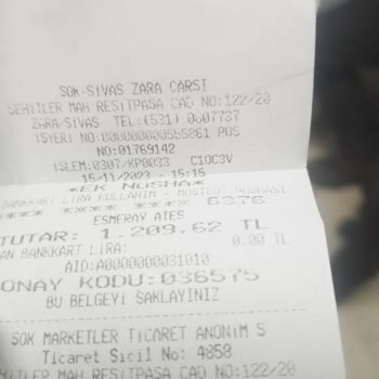 Şok Market Alışverişi İade Parası
