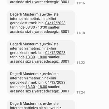 Türk Telekom Nakil Randevusuna Gelmiyor
