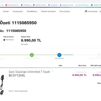 Bosch Ürün Teslim Edilmedi, Mağduriyet Yaşadım