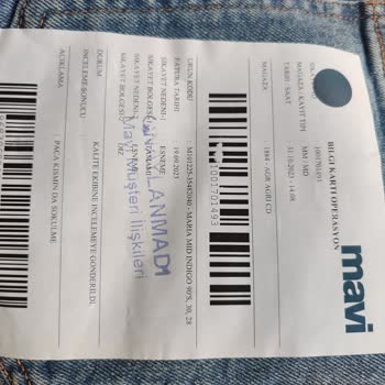 Mavi Bollaşma Şikayeti İle Gönderdiğim Ürünün Talebini İptal Etmişsiniz