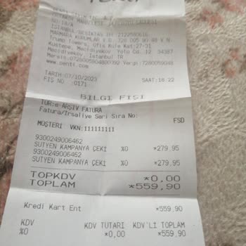 Penti Ödemesini Yapmış Olduğum Ürünü Tedarik Edilemeyişi