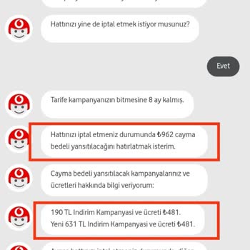 Vodafone Fatura Ve İptal İşlemleri Karmaşası