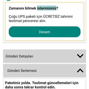 UPS Kargomu Teslim Etmedi.