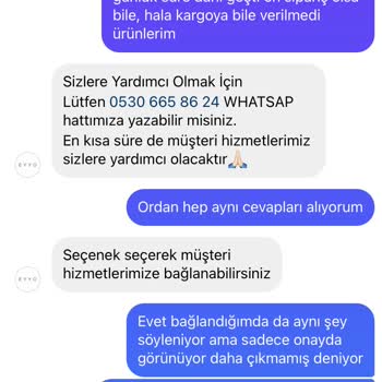 Eyyo Ürünüm Bir Aydır Gelmiyor