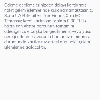 QNB Finansbank Kart İşlem Kısıtı