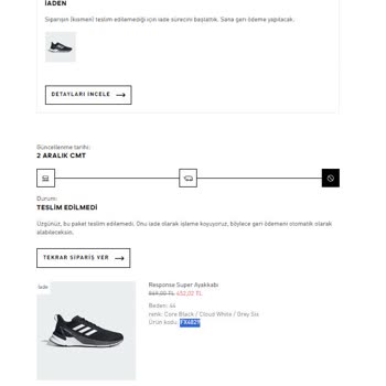 Adidas Kargoya Verilen Ürünümü Geri Çekti! Siparişimi İptal Etti!