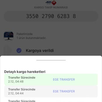 Aras Kargo Kargom Transfer Merkezin De Kaldı