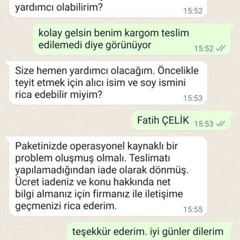 Hepsijet Kargo Teslim Edilmedi