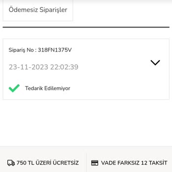 Çetinkaya Sipariş Verilen Ürünün Yollanmaması