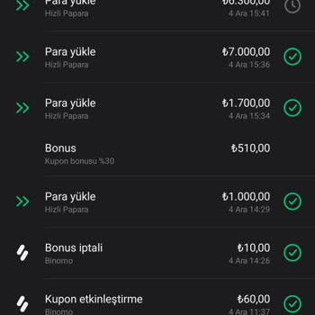 Binomo Para Gönderme Sistem Hataları