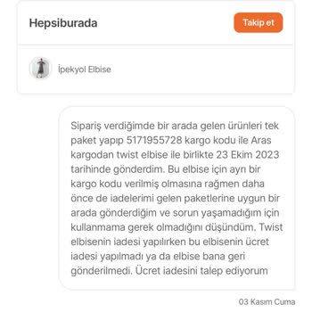 Hepsiburada İade Ettiğim Ürünün Para İadesini Yapmadı