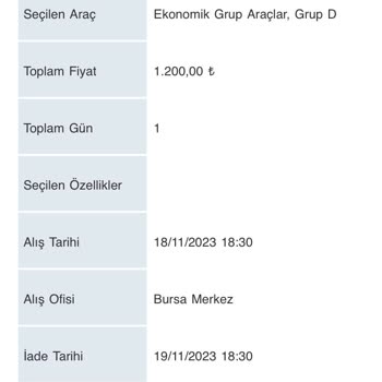 Zeplin Car Rental Araç Kiralamam Onaylanmasına Rağmen Aracı Alamadım