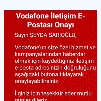 Vodafone Fatura Sözleşmesi Islak İmzalı