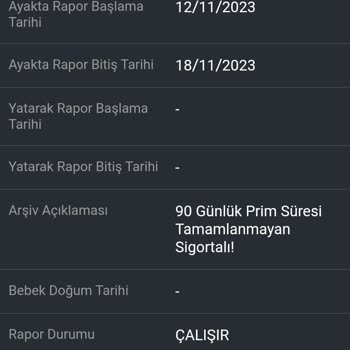 SGK Rapor Param Yatmadı