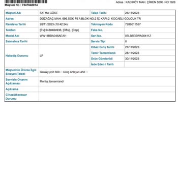 Samsung 11 Kilo Çamaşır Makinesi
