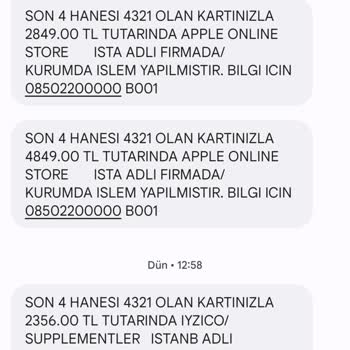 Apple Store Kredi Kartımdan Para Çekilmesi