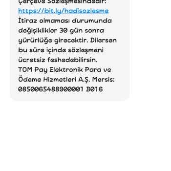 Tom PAY Kart İptali Talebi Ve Müşteri Memnuniyetsizliği