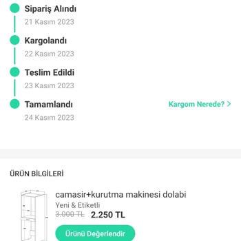 Dolap Uygulamasında Gelmeyen Ürünüme Gelmiş Gibi İşlem Yapılması