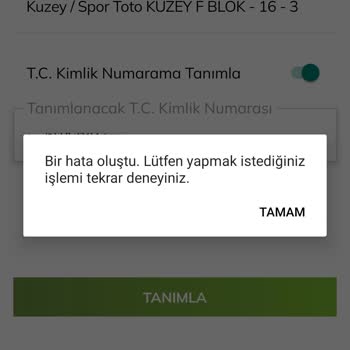 Passolig T. C. Kimlik Tanımlama Hatası