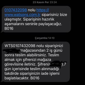 Watsons Usulsüz Sipariş İptali