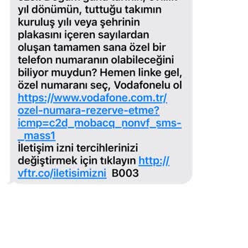 Vodafone SMS İptal Etmek