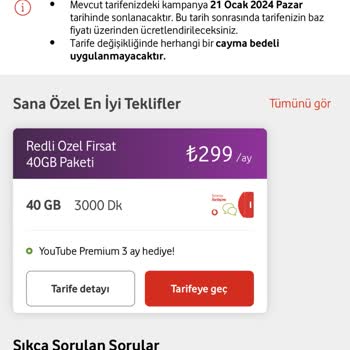 Vodafone Paketler Ve Gereksiz Bir Anda Olan Zam!