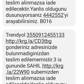 Aras Kargo Dağıtımda Adreste Bulamadım Mesajı