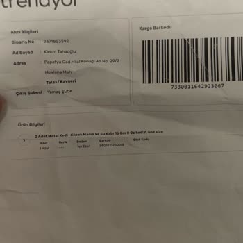 Trendyol Express Sipariş Karışıklığı Çapraz Kargo
