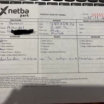 Netba Puma Ayakkabı Yanlarda Açılma Ve İç Kısımlarda Delikler