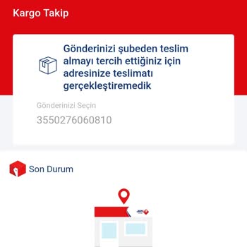 Aras Kargo Kargoyu Kapıma Teslim Et Dediğim Halde Şubeye Bırakmış