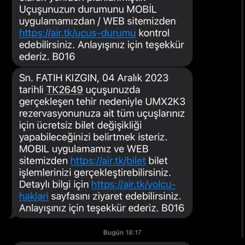 THY Uçuşumuz İptal Edildi Ve Mağduriyetimiz Giderilmiyor