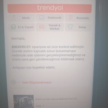 Kiwi Home Arızalı Ürün Ve İade Sorunu