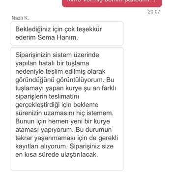 Yemek Sepeti Teslim Edilmeyen Ürün