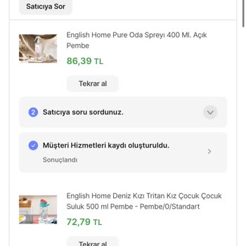 English Home Siparişimin Kargoya Verilmemesi