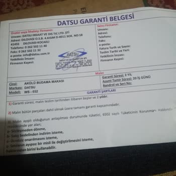 Trendyol Satın Aldığım Üründe Hata