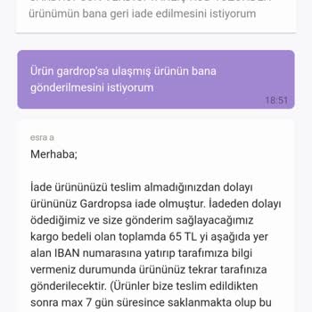 Gardrops İade Kodu Hatası Ve Mağduriyet