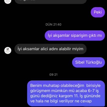 Mellon Çikolata Sipariş Alıp Parayı Alıp Geri Dönüt Olmaması