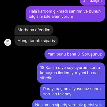 Mellon Çikolata Sipariş Alıp Parayı Alıp Geri Dönüt Olmaması