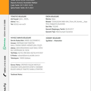 Beko Dolap Soğutmuyor 2017.09 Ayda Alınmış 10yıl Yedek Parça Sözü Var