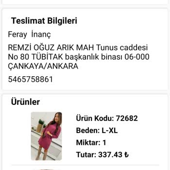 Modayakamoz Ürününün Elime Ulaşmama